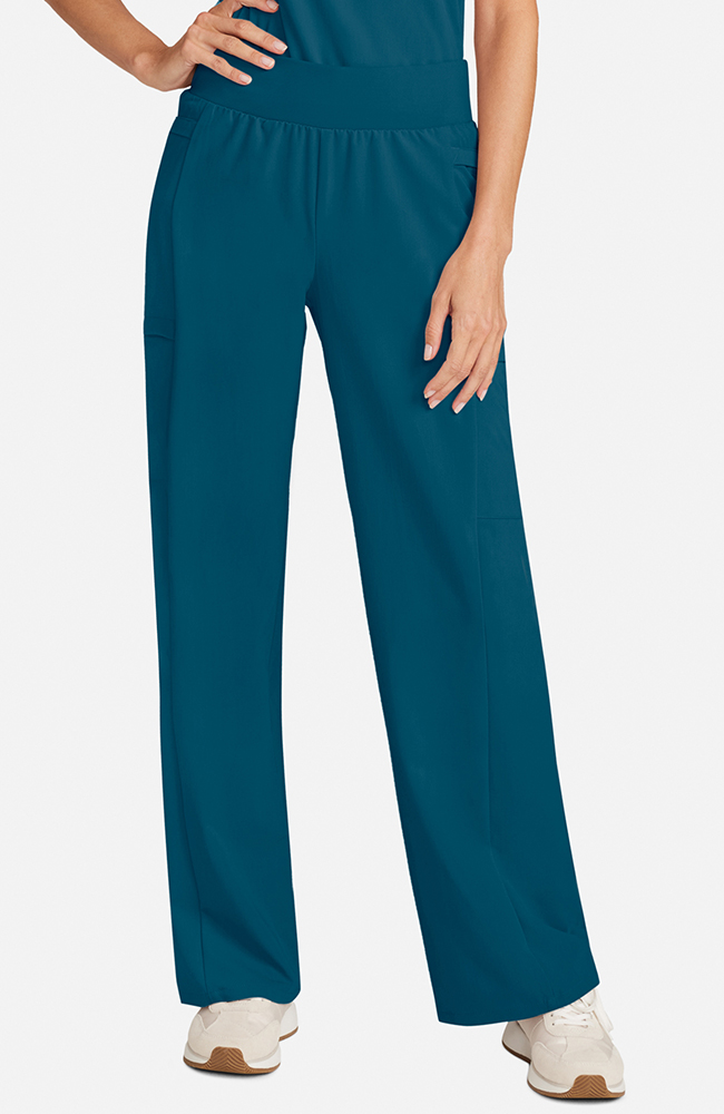 Women's Anemone 5-Pocket Straight Leg Scrub Pant, CAR Caribbean Blue | caribbean blue, large