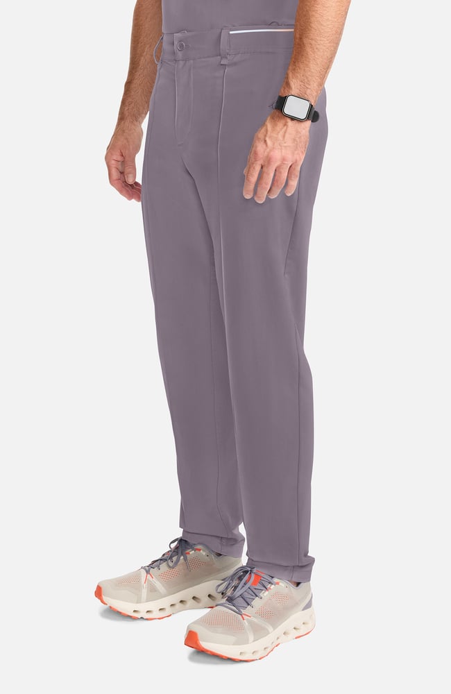 Men's Pintuck Tapered Scrub Pant, MIN Mink, large
