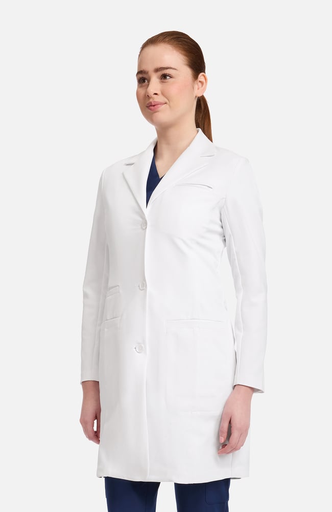 Women's Marie 36&frac34;" Lab Coat, WHT White | white, large