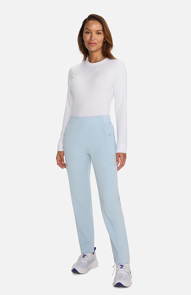 Women's Tapered Cropped Scrub Pant, ICB Ice Blue, large