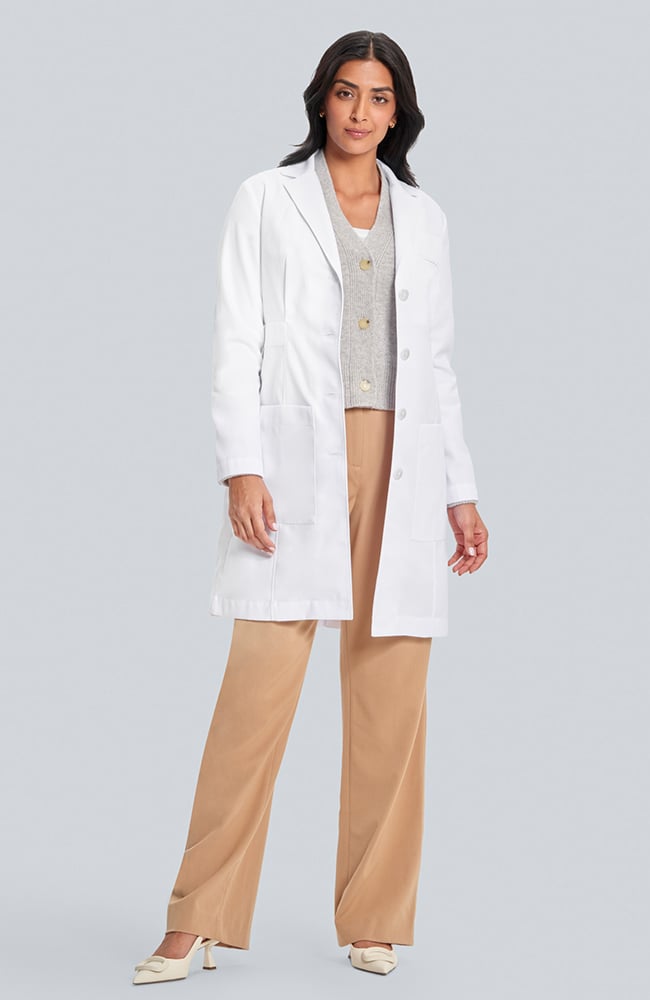 Women's M3 Estie Classic Fit 36&frac12;" Lab Coat, WHT White | white, large