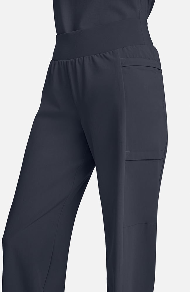 Women's Scrub Set: Taiga Welt Pocket Top & Anemone Straight Leg Pant, PWT Pewter | pewter, large