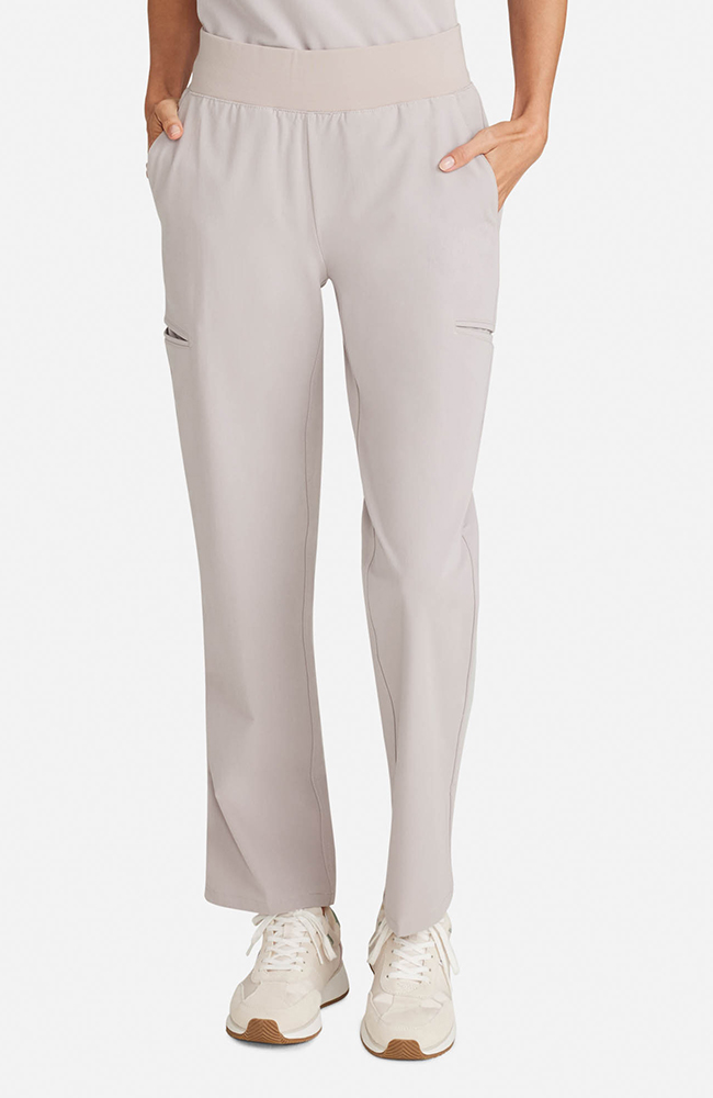 Women's Straight Leg Ankle Scrub Pant, WMS Warm Stone | grey, large