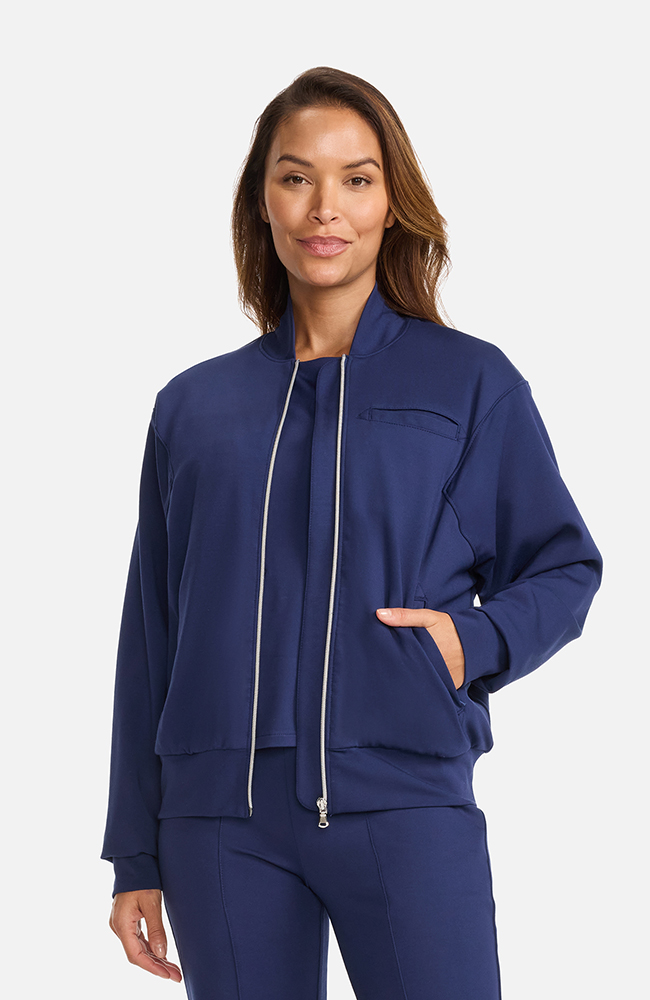 Women's Ponte Jacket, NAV Navy, large