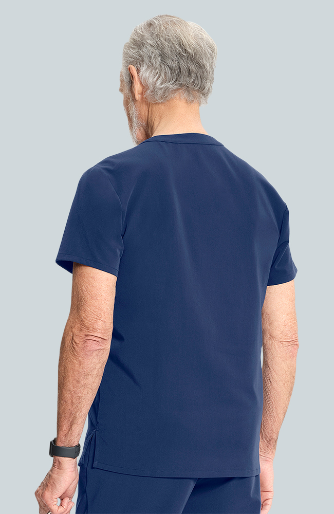 Men's Scrub Set: Cirrus Split Neck Top & Drift Jogger Pant, NAV Navy, large