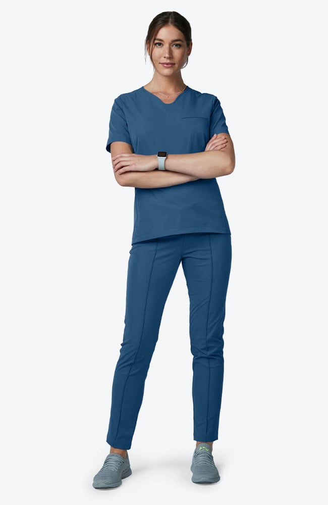 Women's Pixel 4 Pocket Scrub Pant, OCE Ocean, large