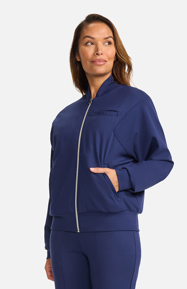 Women's Ponte Jacket, NAV Navy, large
