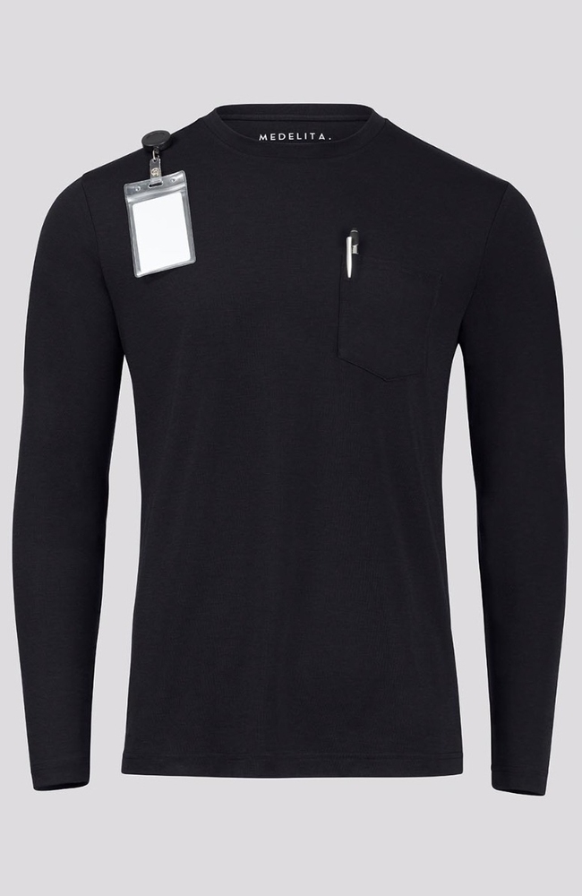 Men's Long Sleeve Eco T-Shirt, BLK Black, large