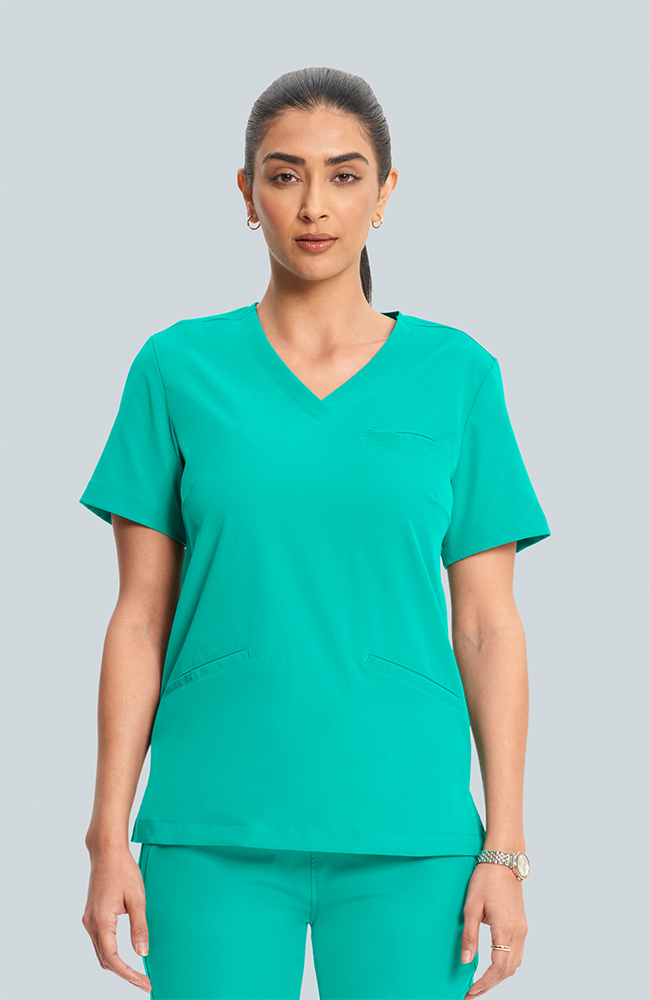 Women's Calyx V-Neck Scrub Top, , large