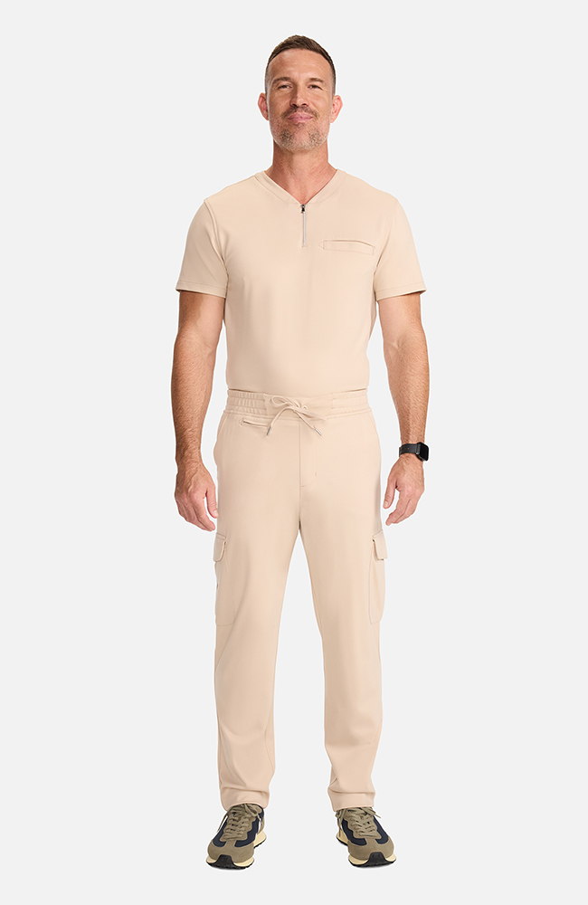 Men's Ponte Cargo Scrub Pant, TAT Toasted Tan | brown, large