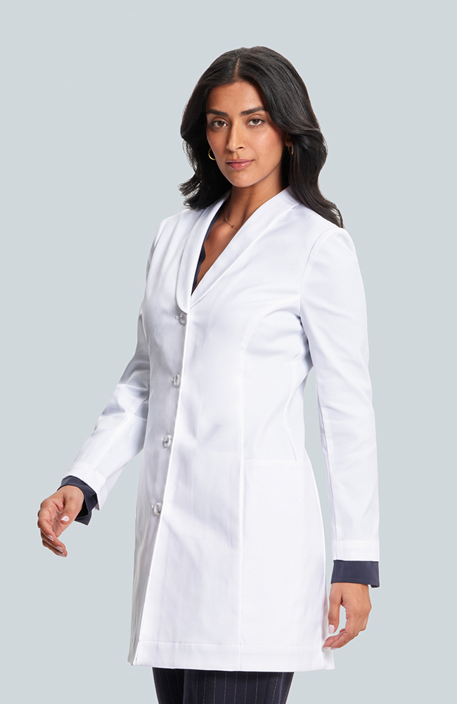 Women's Merit P. Slim Fit 31" Lab Coat, WHT White | white, large