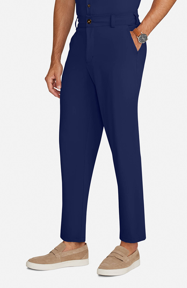 Men's Cuffed Trouser Scrub Pant, NAV Navy | navy, large