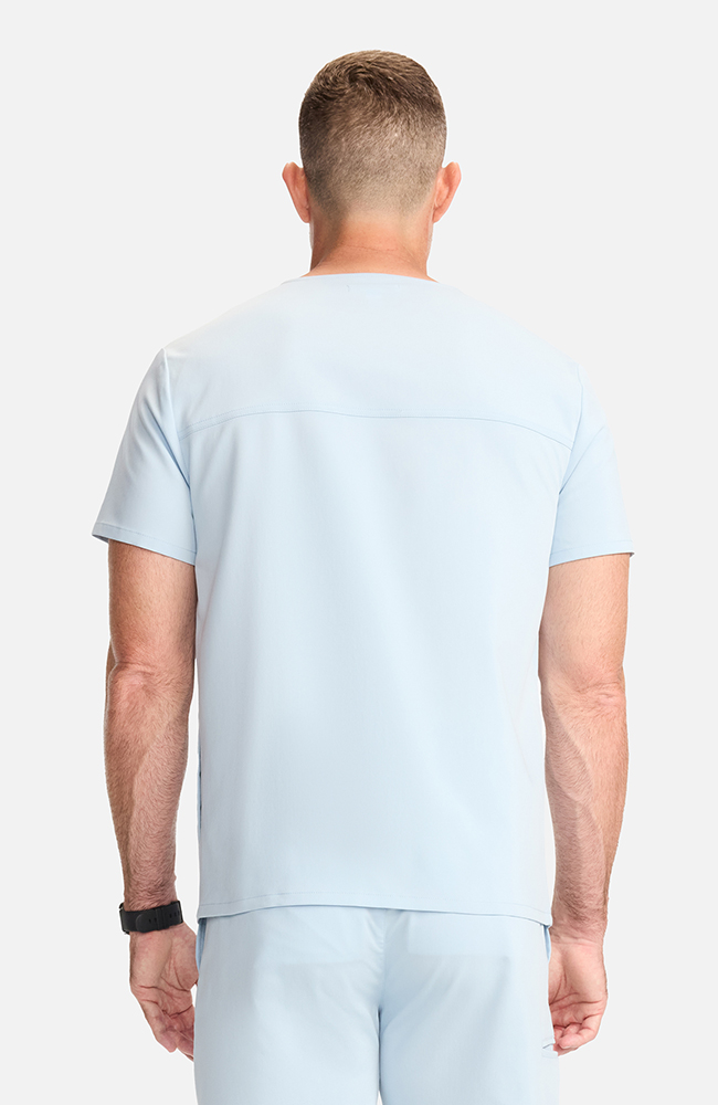Men's V-Neck Scrub Top, ICB Ice Blue | blue, large
