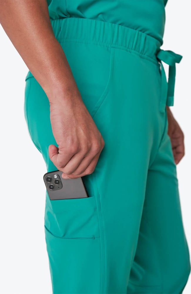 Men's Summit Cargo Drawstring Scrub Pant, SUR Surgical Green | green, large