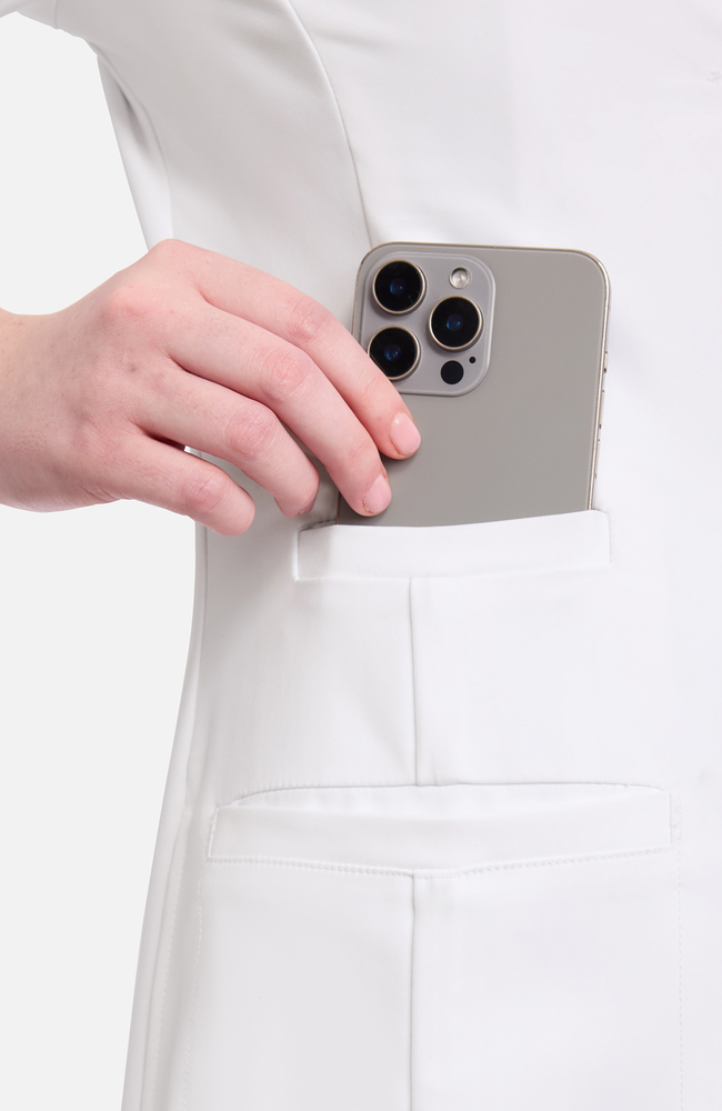 Women's Marie 36&frac34;" Lab Coat, WHT White | white, large