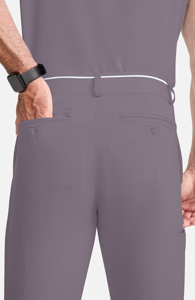 Men's Pintuck Tapered Scrub Pant, MIN Mink, large