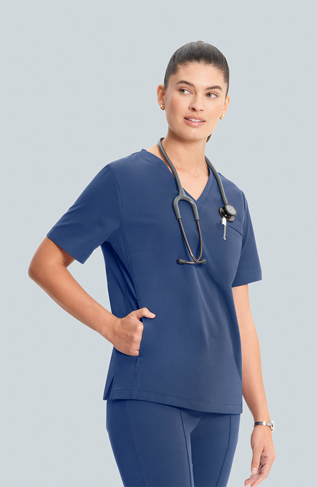 Women's Vista V-Neck Scrub Top, , large