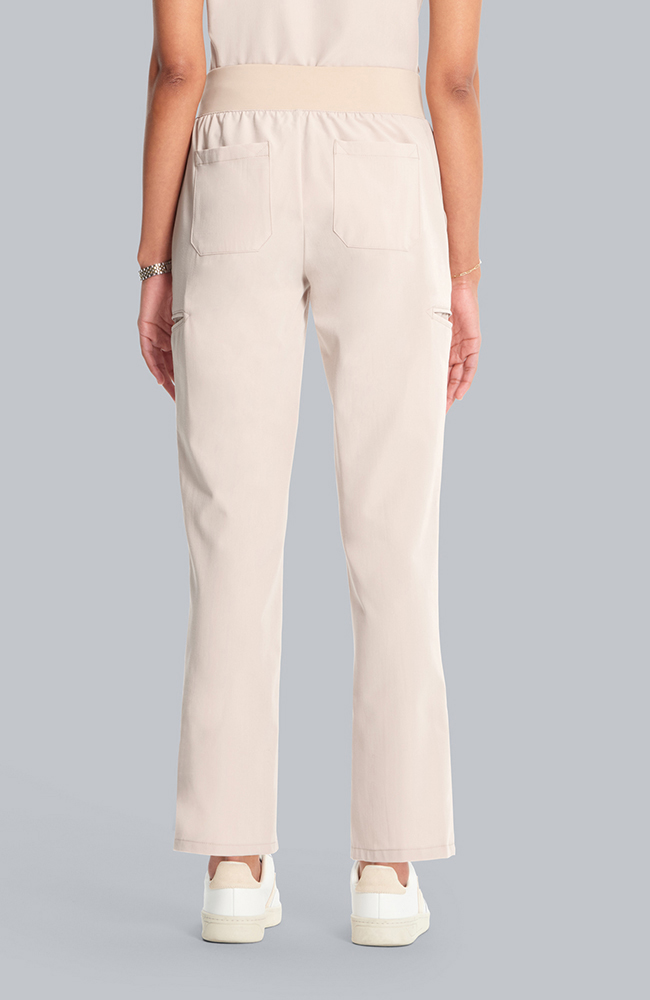 Women's Scrub Set: Flora 3-Pocket Top & Straight Leg Ankle Pant, TAT Toasted Tan | brown, large