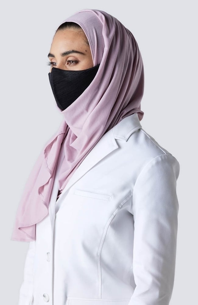 Women's Medical Hijab, BLS Blush | purple, large