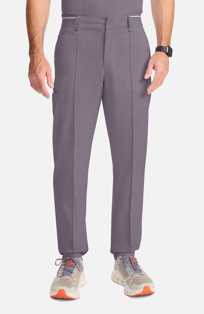 Men's Pintuck Tapered Scrub Pant, MIN Mink, large