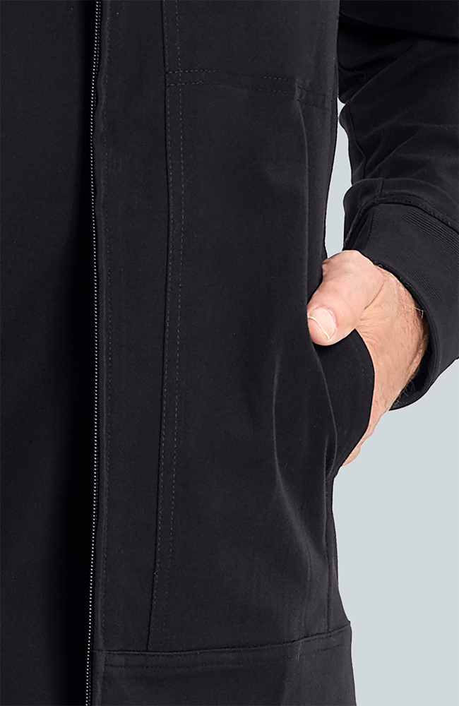 Men's Equinox 4-Pocket Scrub Jacket, BLK Black, large