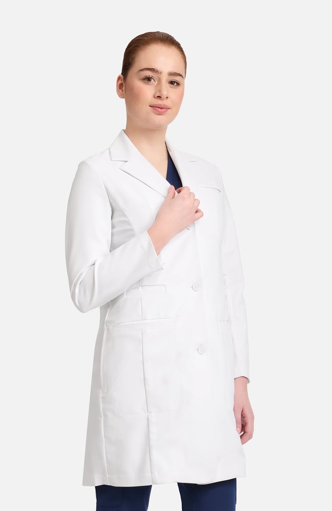Women's Marie 36¾" Lab Coat, WHT White | white, large