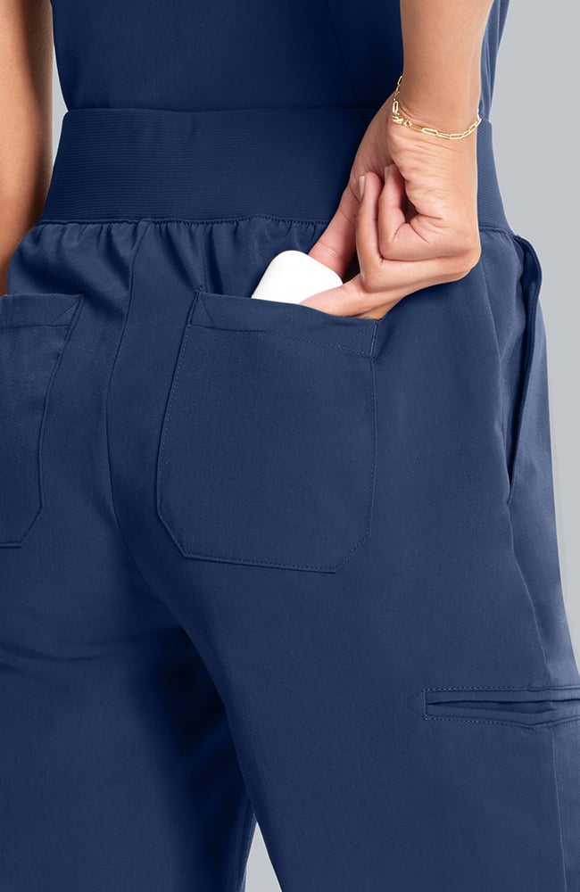 Women's Scrub Set: Taiga Welt Pocket Top & Straight Leg Ankle Pant, NAV Navy | navy, large
