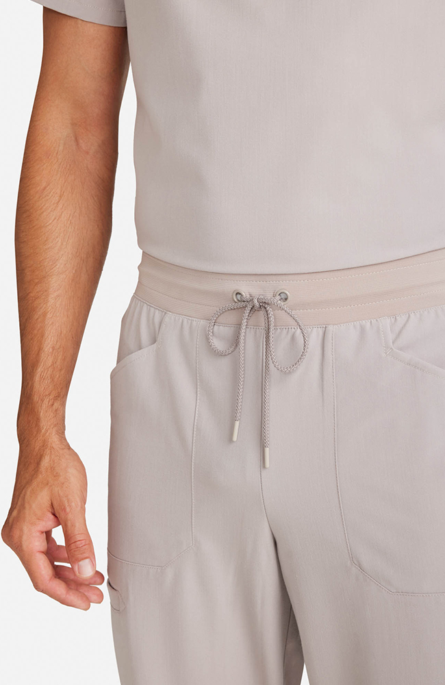 Men's Scrub Set: Vapor 3-Pocket Top &  Zephyr Straight Leg Pant, WMS Warm Stone | grey, large