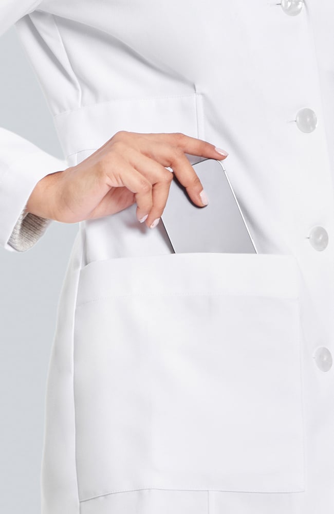 Women's M3 Estie Classic Fit 36&frac12;" Lab Coat, WHT White | white, large