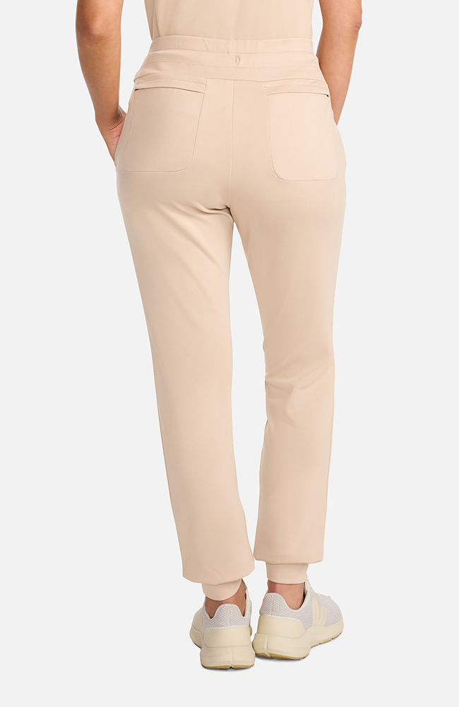 Women's Ponte Jogger Scrub Pant, TAT Toasted Tan | brown, large