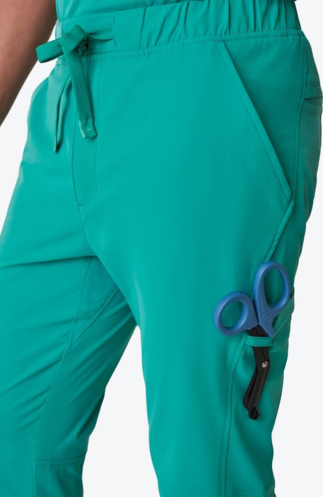 Men's Summit Cargo Drawstring Scrub Pant, SUR Surgical Green | green, large