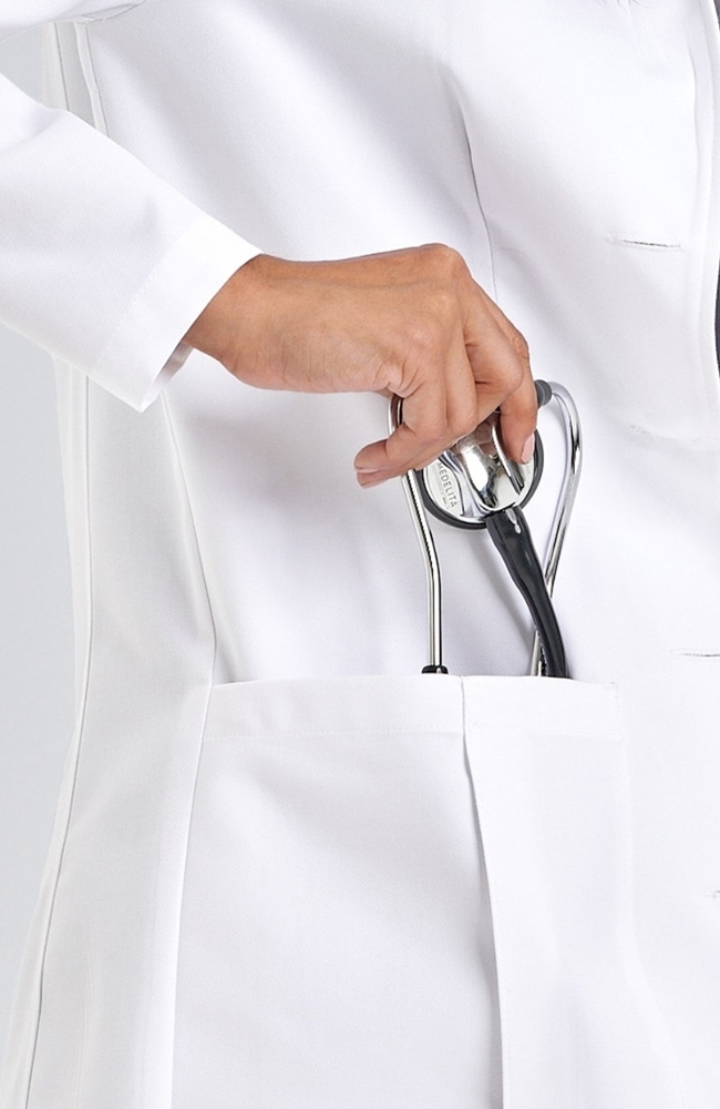 Women's G. Cori 33&frac12;" Lab Coat, WHT White | white, large