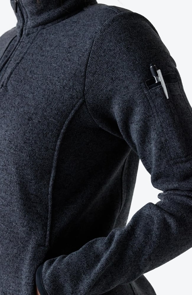 Women's Strata Sweater Fleece Jacket, IRN Iron | grey, large