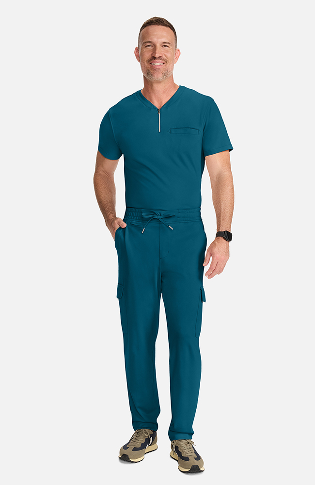 Men's Ponte Cargo Scrub Pant, CAR Caribbean Blue, large