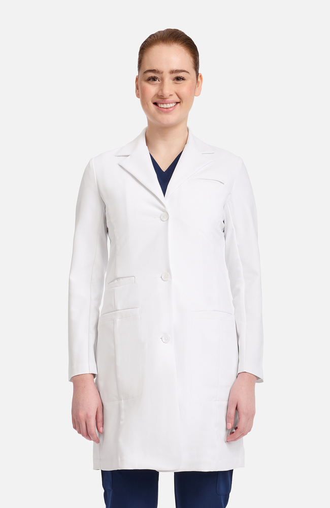Women's Marie 36&frac34;" Lab Coat, WHT White | white, large