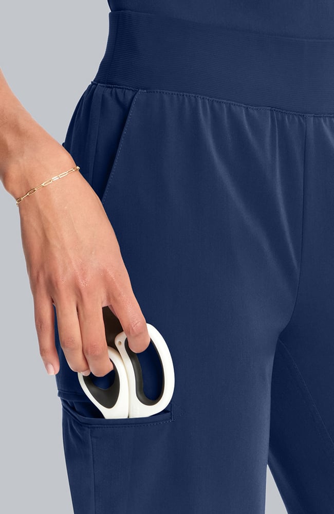 Women's Scrub Set: Taiga Welt Pocket Top & Straight Leg Ankle Pant, NAV Navy | navy, large