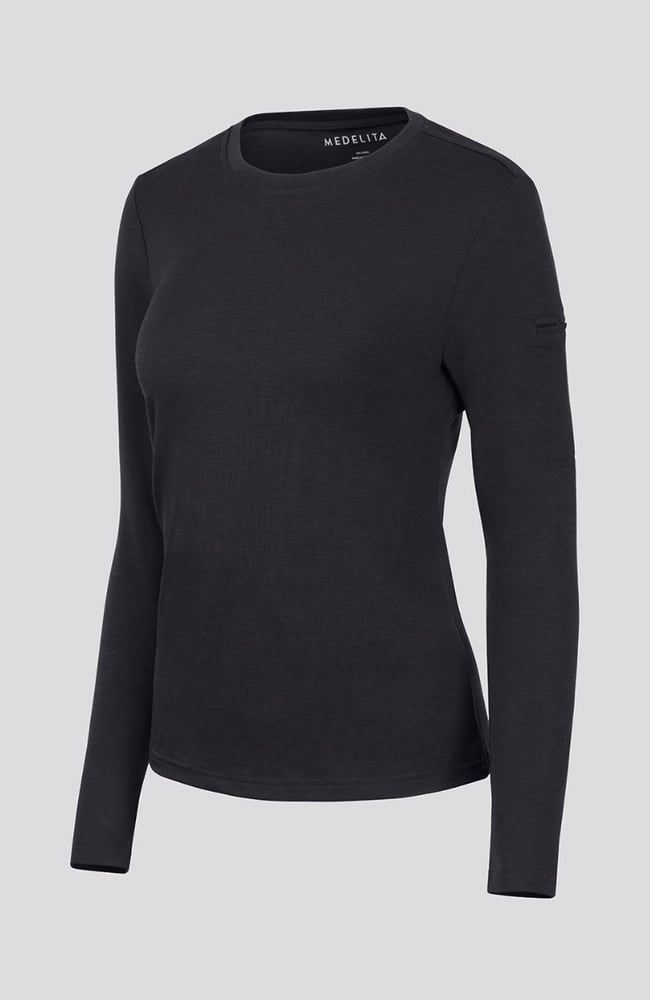 Women's Eco Long Sleeve Tee, BLK Black, large
