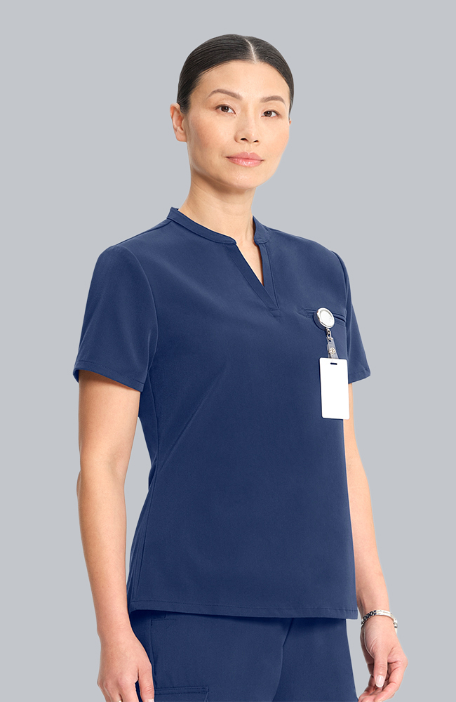 Women's Scrub Set: Taiga Welt Pocket Top & Straight Leg Ankle Pant, NAV Navy, large