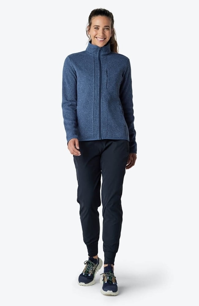 Women's Strata Sweater Fleece Jacket, SBL Slate Blue | blue, large