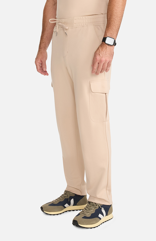 Men's Ponte Cargo Scrub Pant, TAT Toasted Tan | brown, large