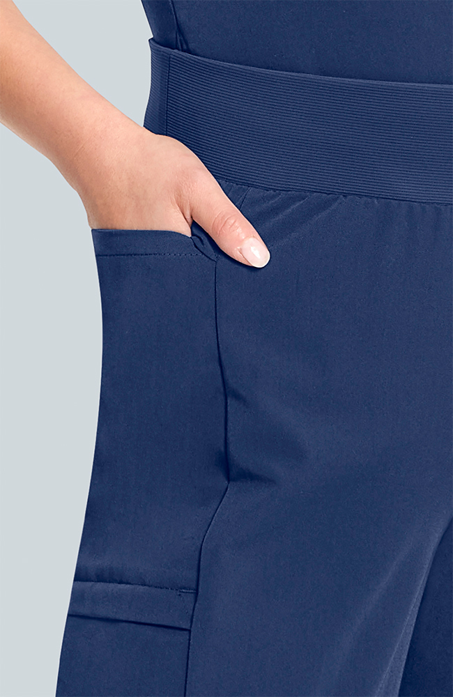 Women's Scrub Set: Flora 3-Pocket Top & Anemone Straight Leg Pant, NAV Navy, large