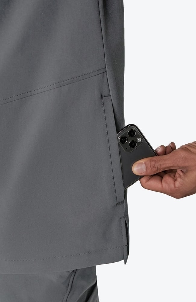 Men's Realm V-Neck Scrub Top, GRE Grey | grey, large