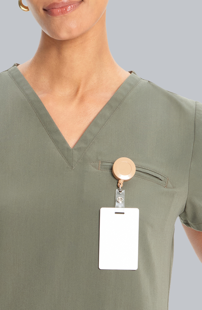 Women's Scrub Set: Flora 3-Pocket Top & Anemone Straight Leg Pant, OLV Olive | olive, large