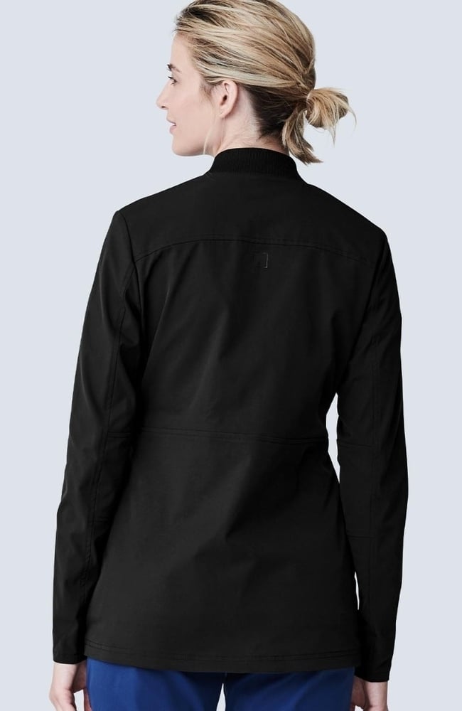 Women's Kinetic Scrub Jacket, BLK Black, large