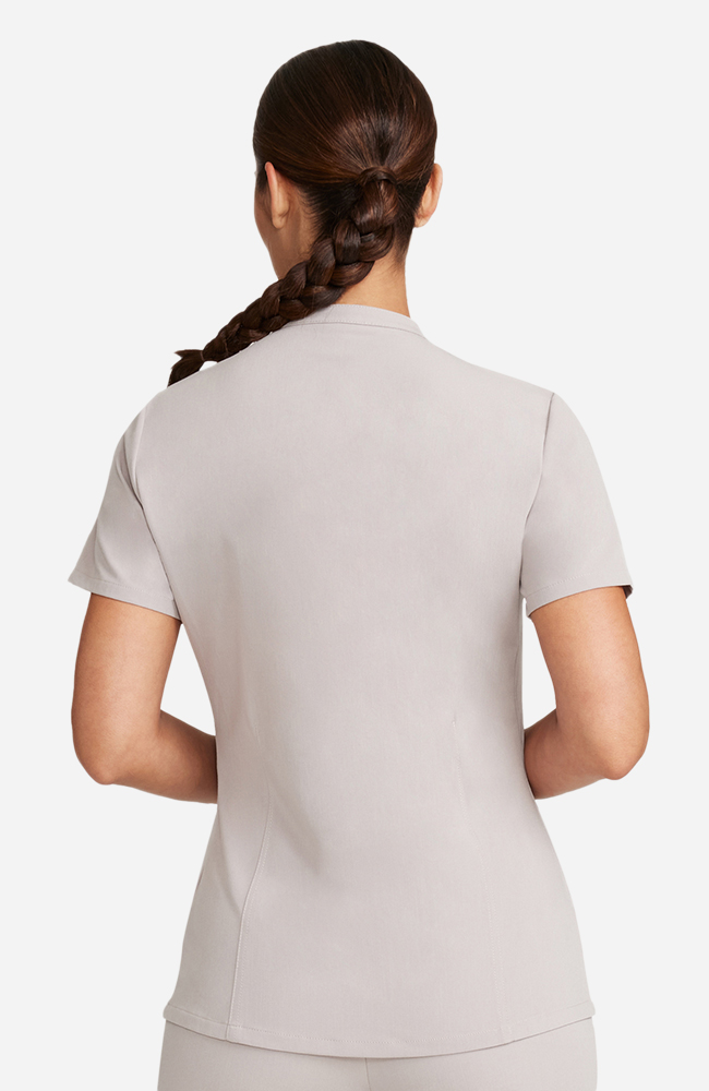 Women's Scrub Set: Taiga Welt Pocket Top & Bosque Jogger Pant, WMS Warm Stone | grey, large