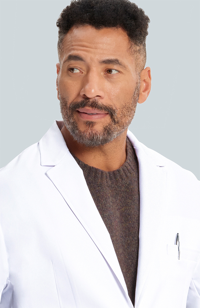 Men's H. W. Cushing Slim Fit 36" Lab Coat, WHT White, large