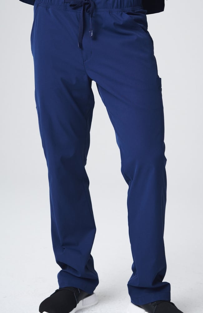 Men's Summit Cargo Drawstring Scrub Pant, NAV Navy Blue | navy, large