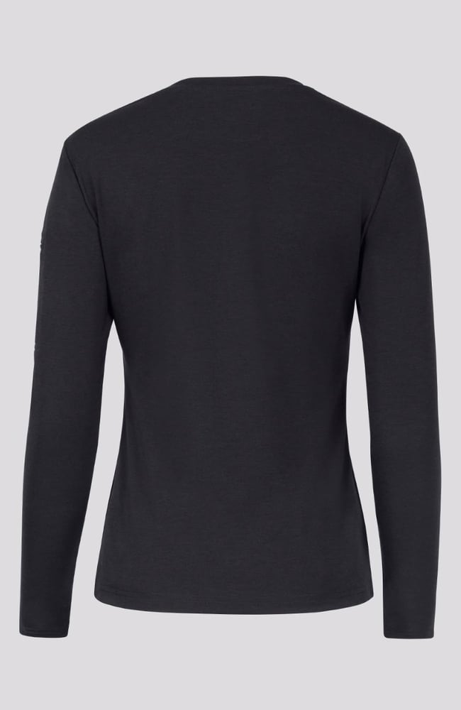 Women's Eco Long Sleeve Tee, BLK Black, large