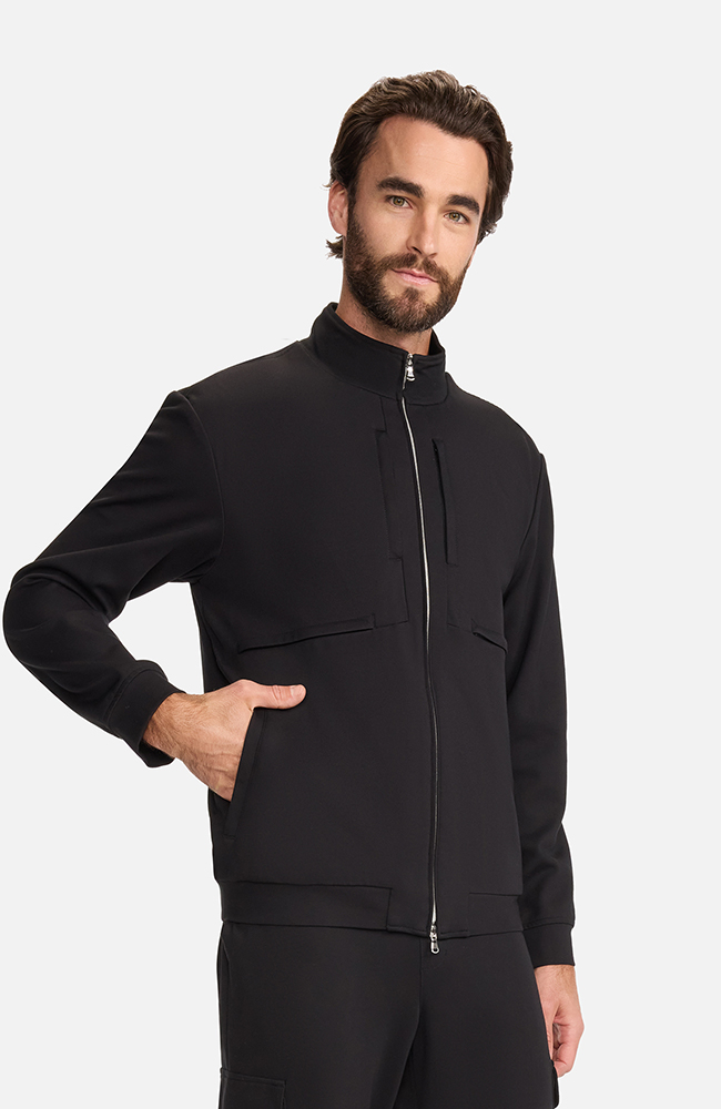 Men's Ponte Track Jacket, BLK Black | black, large