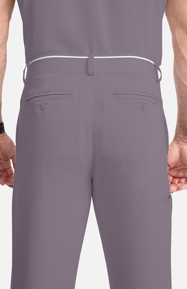 Men's Pintuck Tapered Scrub Pant, MIN Mink, large